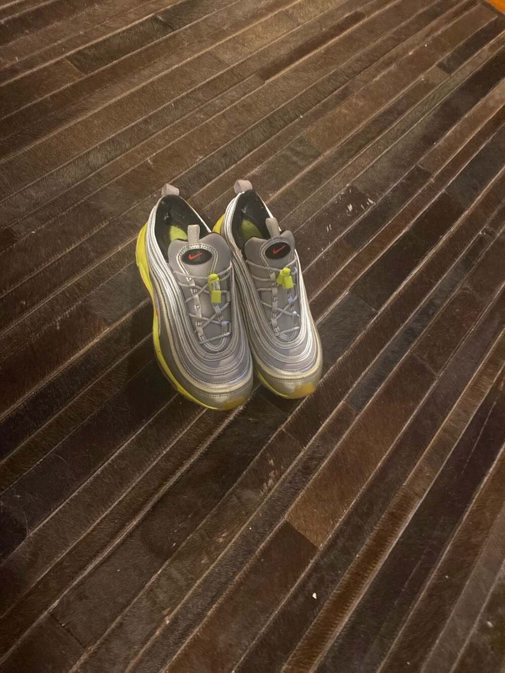 Nike Air Max 97 RFT Metallic Silver Volt Red GS